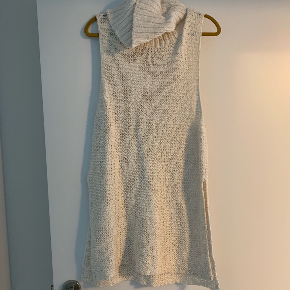 Cream colored free people sweater tunic.